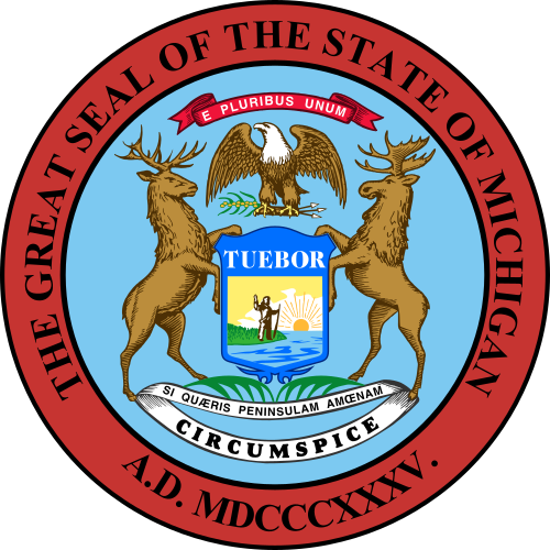 The Great Seal of The State of Michigan A.D. MDCCCXXXV.